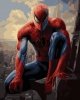 Malowanie Po Numerach Zestaw Spiderman na Dachu 40x50